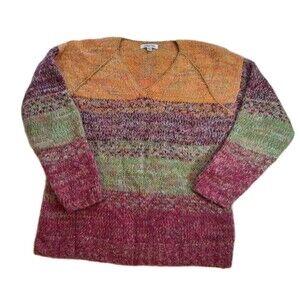 Johnny Was Size XS Sunset Pull Over Sweater Alpaca Wool Oversized Boho Chic EUC